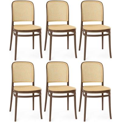 Kit 6 Cadeiras De Jantar Roma Para Sala E Cozinha - Marrom