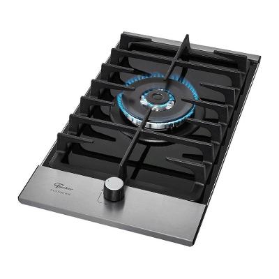 Cooktop Gás Fischer Platinium 33790-92104 1 Boca Tripla Chama Vidro Temperado Preto Bivolt