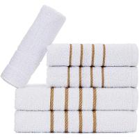 Jogo 5pçs 2 Banho + 2 Rosto + 1 Tapete P-banheiro 100% Algodão Alta Absorção - Branco - 1