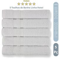 Kit 5 Toalhas De Banho Para Hoteis Super Grossa Felpuda E Macias 100% Algodão Beka Luxo Branco. - 2