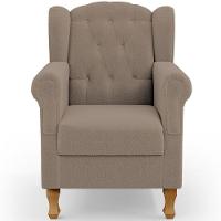 Poltrona De Amamentação Yara P02 Com Puff Paris Luis Xv L02 Bouclê Bege - Lyam Decor - 5