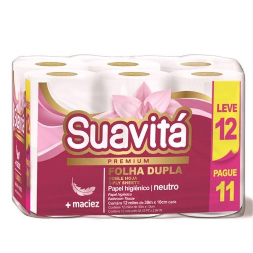 Papel Higienico Suavitá Folha Dupla Leve Linha Premium Super Macio 4 Rolos - 3
