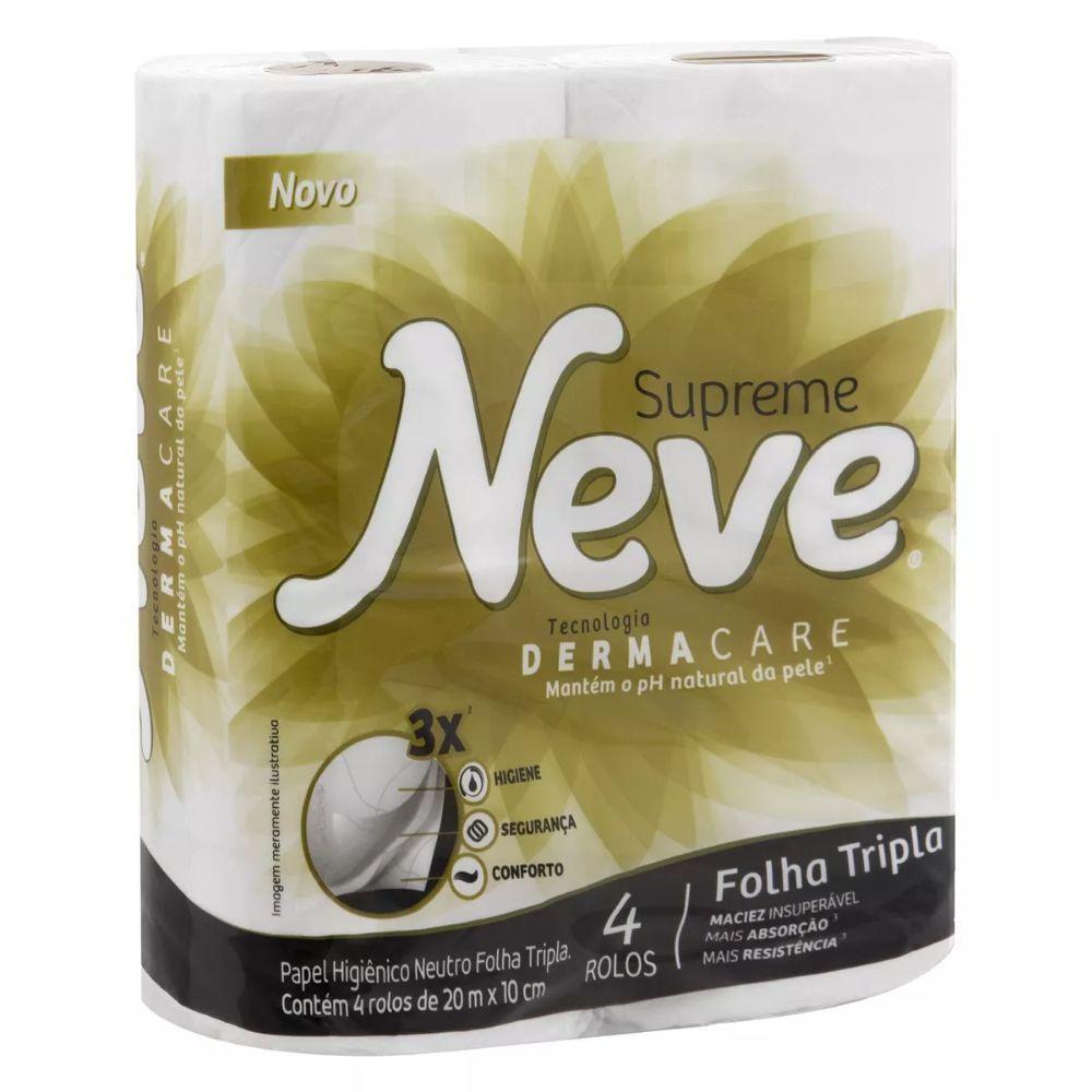 Papel Higienico Neve Neutro Supreme Folhas Tripla Com 4 Unidades - 7