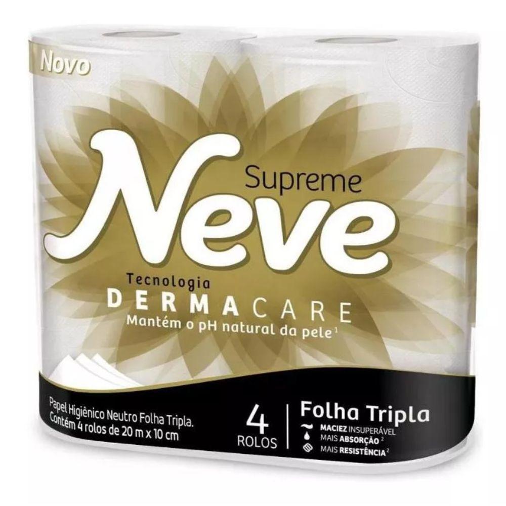 Papel Higienico Neve Neutro Supreme Folhas Tripla Com 4 Unidades - 8