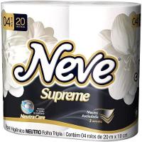 Papel Higienico Neve Neutro Supreme Folhas Tripla Com 4 Unidades