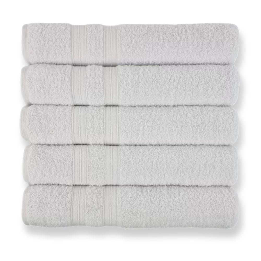 Kit Hotel 5 Toalhas Super Grossa E Felpuda 80x150cm Branco Beka. - 1