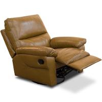 Poltrona Do Papai Reclinável E Giratória Oliver D06 Couríssimo Whisky - Lyam Decor - 3