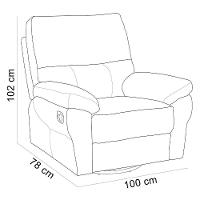 Poltrona Do Papai Reclinável E Giratória Oliver D06 Couríssimo Whisky - Lyam Decor - 5