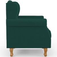 Kit 02 Poltronas Decorativa Para Sala De Estar Yara P02 Bouclê Verde - Lyam Decor