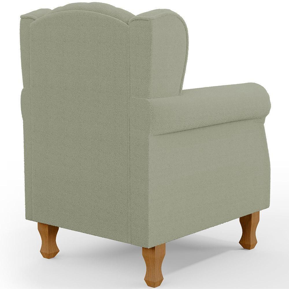 Kit 02 Poltronas Decorativa Para Sala De Estar Yara P02 Bouclê Oliva - Lyam Decor - 2
