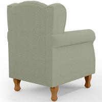 Poltrona Decorativa Para Sala De Estar Yara P02 Bouclê Oliva - Lyam Decor - 2