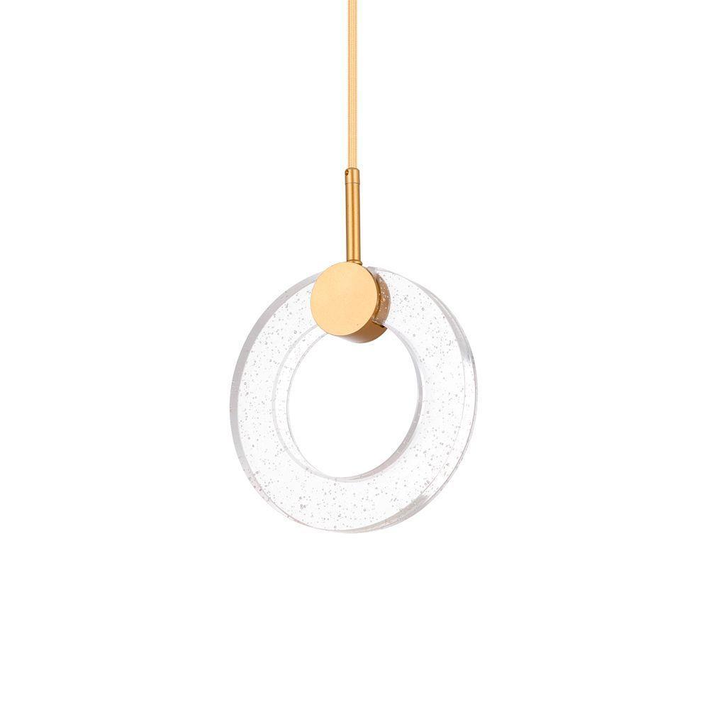 Lustre Pendente Nordecor Akya 2590 Ouro Fosco Led Bivolt - 1