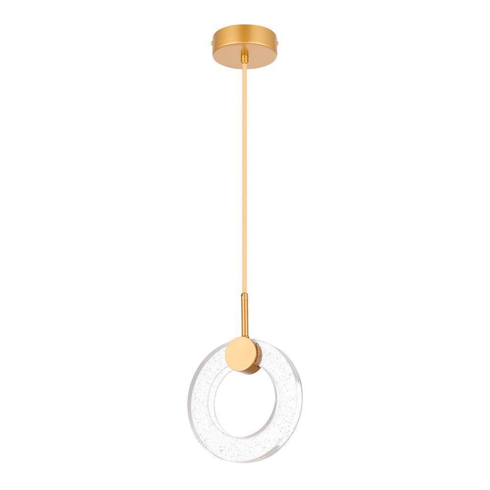 Lustre Pendente Nordecor Akya 2590 Ouro Fosco Led Bivolt - 5