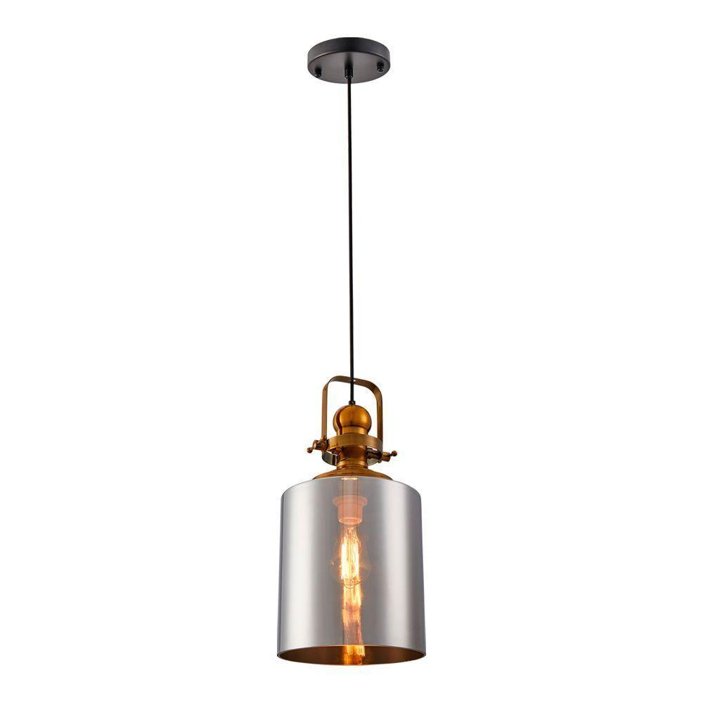 Lustre Pendente Nordecor Tion Vas 2582 Fumê E27 Bivolt - 3