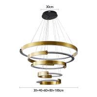 Lustre Pendente Nordecor Uoli 2575 Preto - Ouro Fosco Led Bivolt - 2