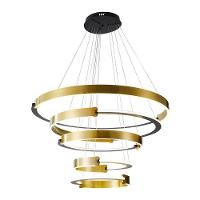 Lustre Pendente Nordecor Uoli 2575 Preto - Ouro Fosco Led Bivolt - 3