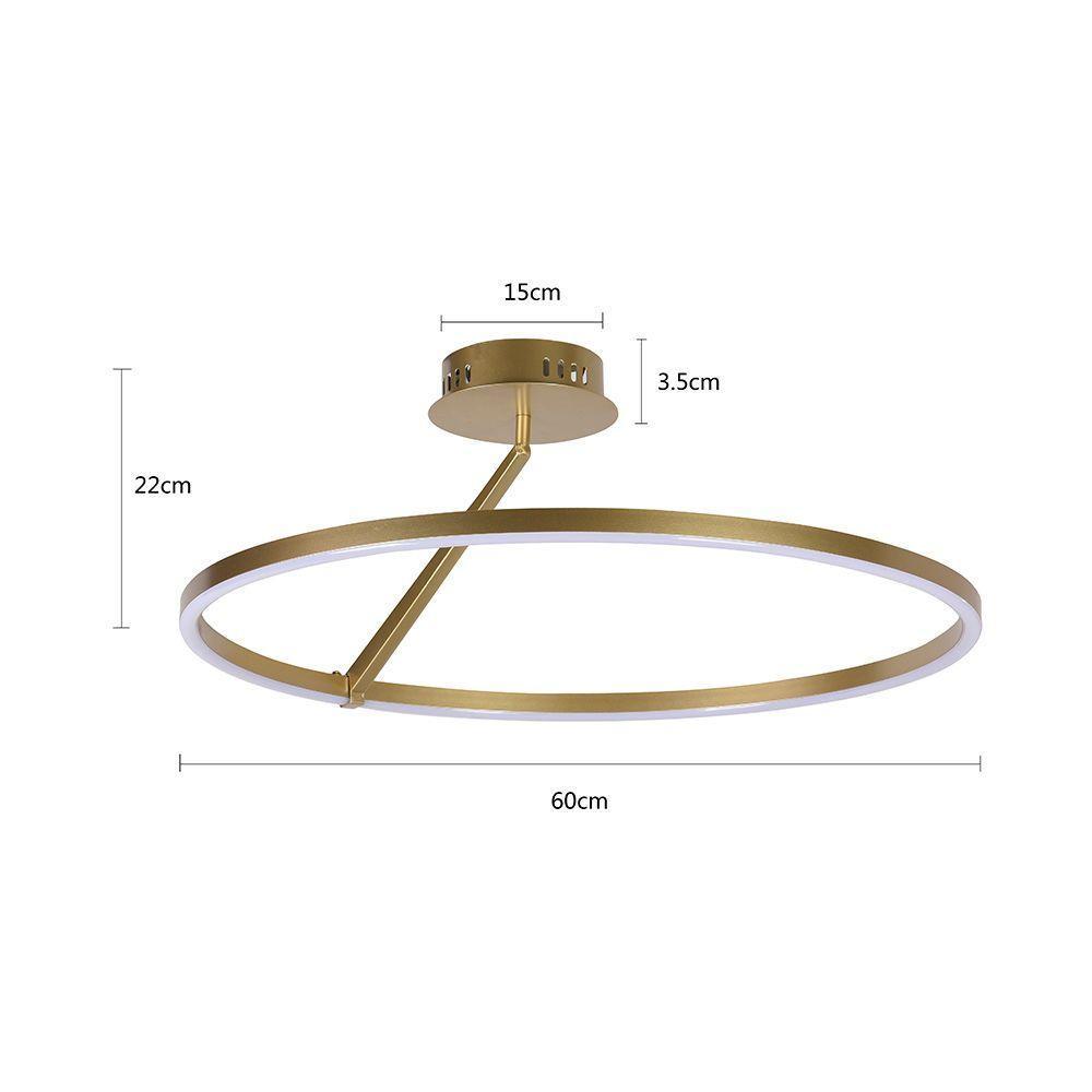 Plafon Nordecor Zier 2868 Led Bivolt Dourado Fosco - 2