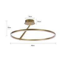 Plafon Nordecor Zier 2868 Led Bivolt Dourado Fosco - 2