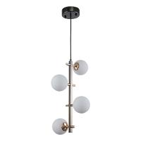 Lustre Pendente Nordecor Romai Desa 2194 Preto ônix-dourado G9 Bivolt - 3