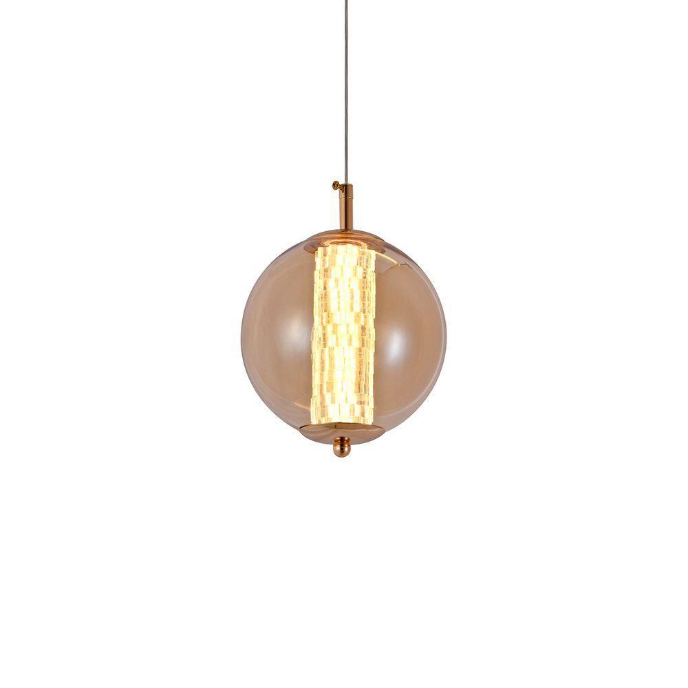 Lustre Pendente Nordecor Janni 2885 Dourado Fosco Led Bivolt - 1