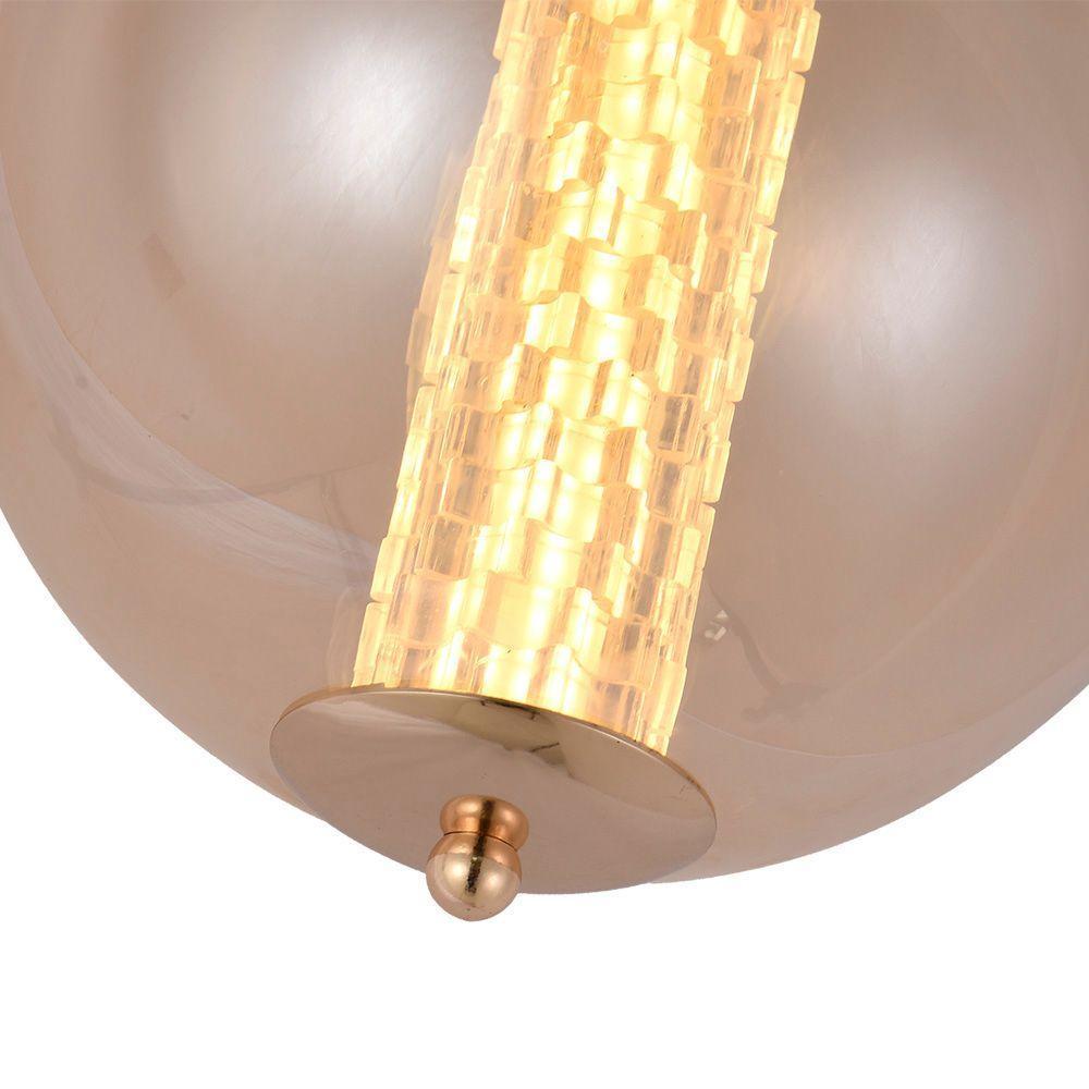 Lustre Pendente Nordecor Janni 2885 Dourado Fosco Led Bivolt - 4