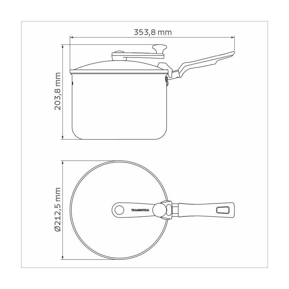 Pipoqueira Tramontina Loreto Em Alumínio Antiaderente Starflon Max Vermelho 20 Cm 3,5 L - 4