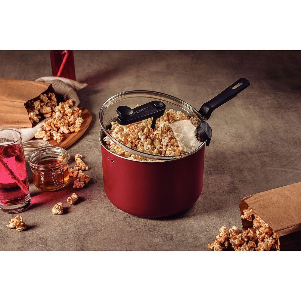 Pipoqueira Tramontina Loreto Em Alumínio Antiaderente Starflon Max Vermelho 20 Cm 3,5 L - 6