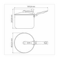 Pipoqueira Tramontina Loreto Em Alumínio Antiaderente Starflon Max Vermelho 20 Cm 3,5 L