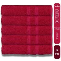 Kit Hotel 5 Toalhas Super Grossa E Felpuda 80x150cm Beka Cereja - 2