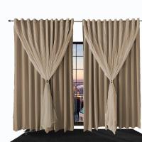 Cortina Sala E Quarto 8,50x2,50 Tecido Blackout Ana Bege - 1
