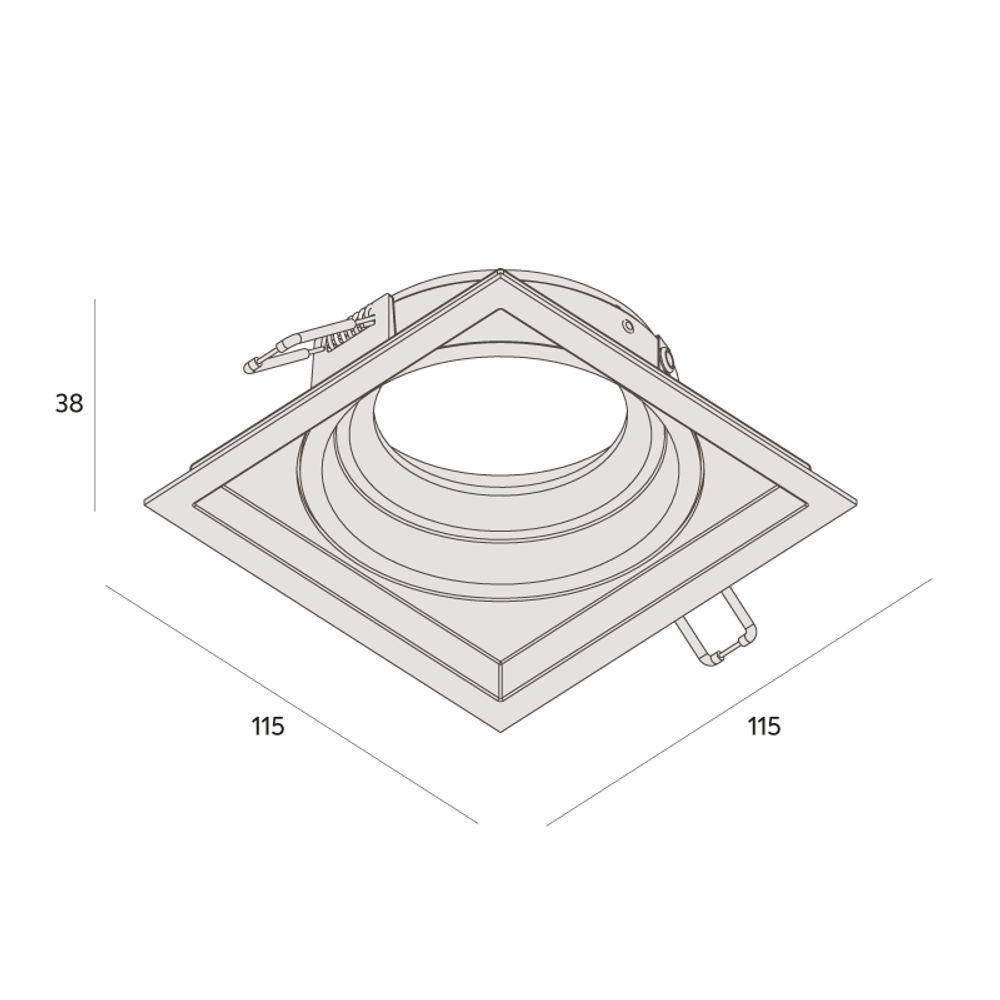Spot Embutir Recuado Microborda Par20 Preto - Interlight - 2