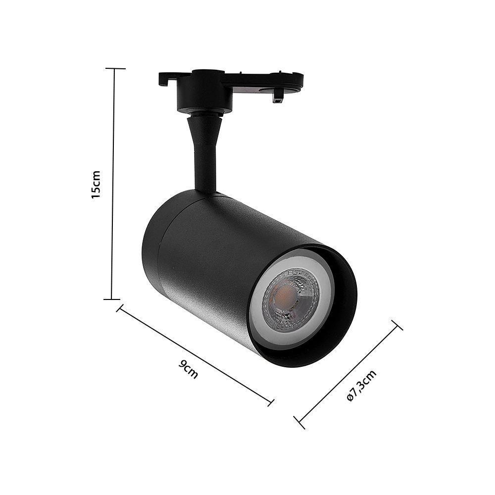 Spot Mara Par20 Preto Para Trilho - Nordecor/mbled - 3