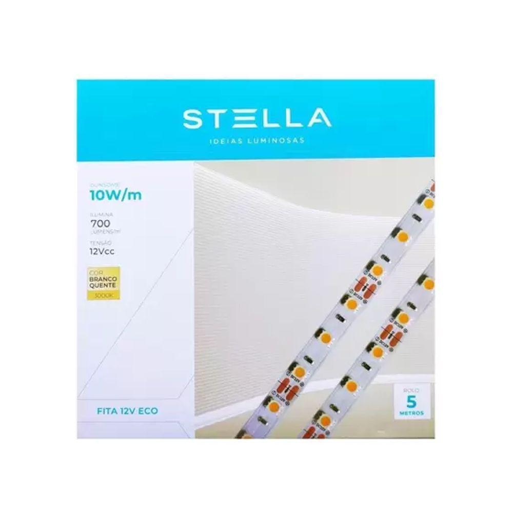 Fita Led Eco Ip20 60 Led/m 3000k 12v 10w/m Rolo 5m - Stella - 1