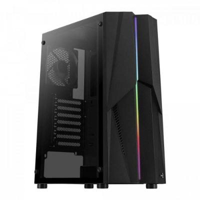Gabinete Gamer Aerocool Mecha Preto Rgb Lateral Vidro