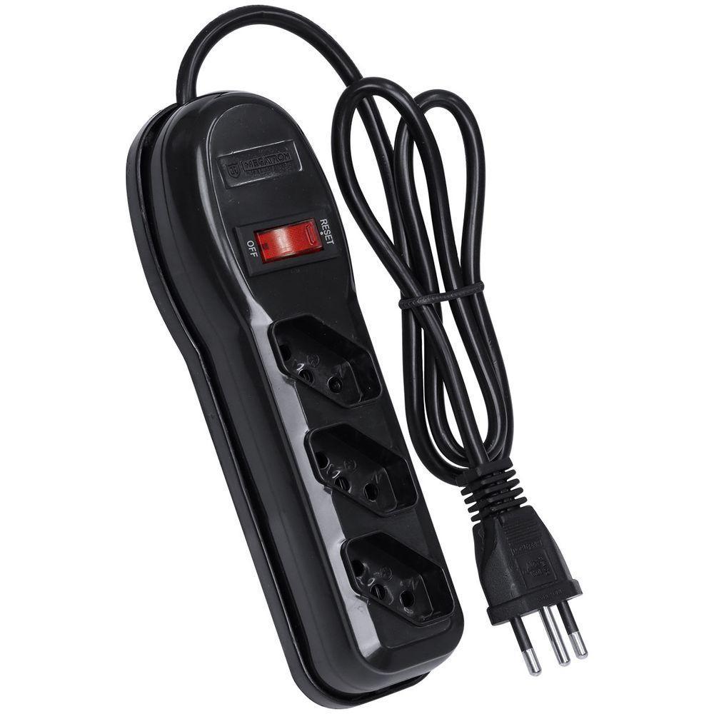 Filtro De Linha 3 Tomadas Pp 0,75mm Comprimento 80 Cm - 1