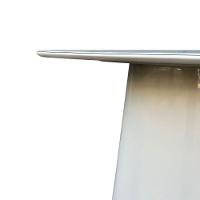 Mesa De Jantar Cone Orgânica Redonda 140x144 Cm Laqueado Off White - 3