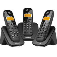 Telefone Sem Fio C- Identificador De Chamadas + 2 Ramais Ts3113 Preto 4123103 - 2