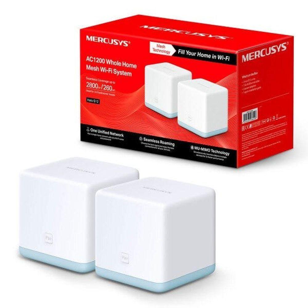 Roteador Wireless Mercusys Halo S12 Ac1200 Mesh (pack 2 Un - 2