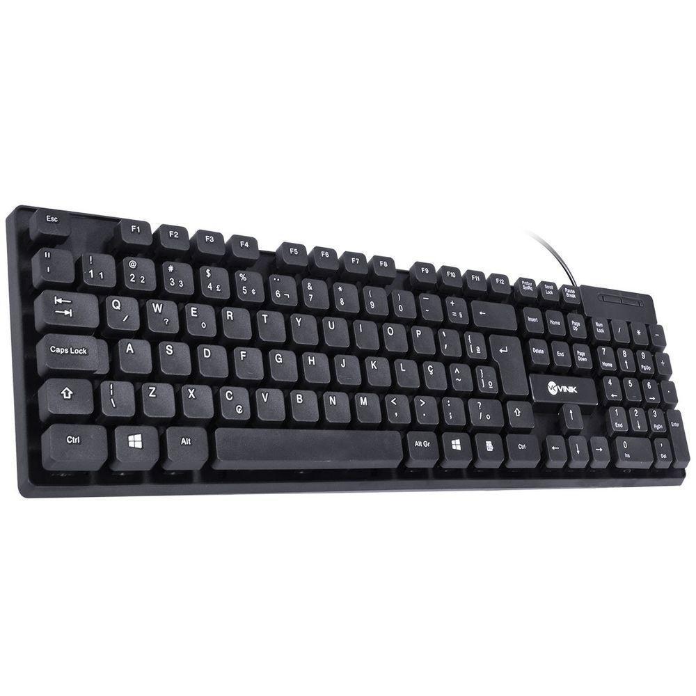 Teclado Usb Dynamic Chocolate Abnt2 Cabo 1.8m Preto - Vinik - Dt160 - 2