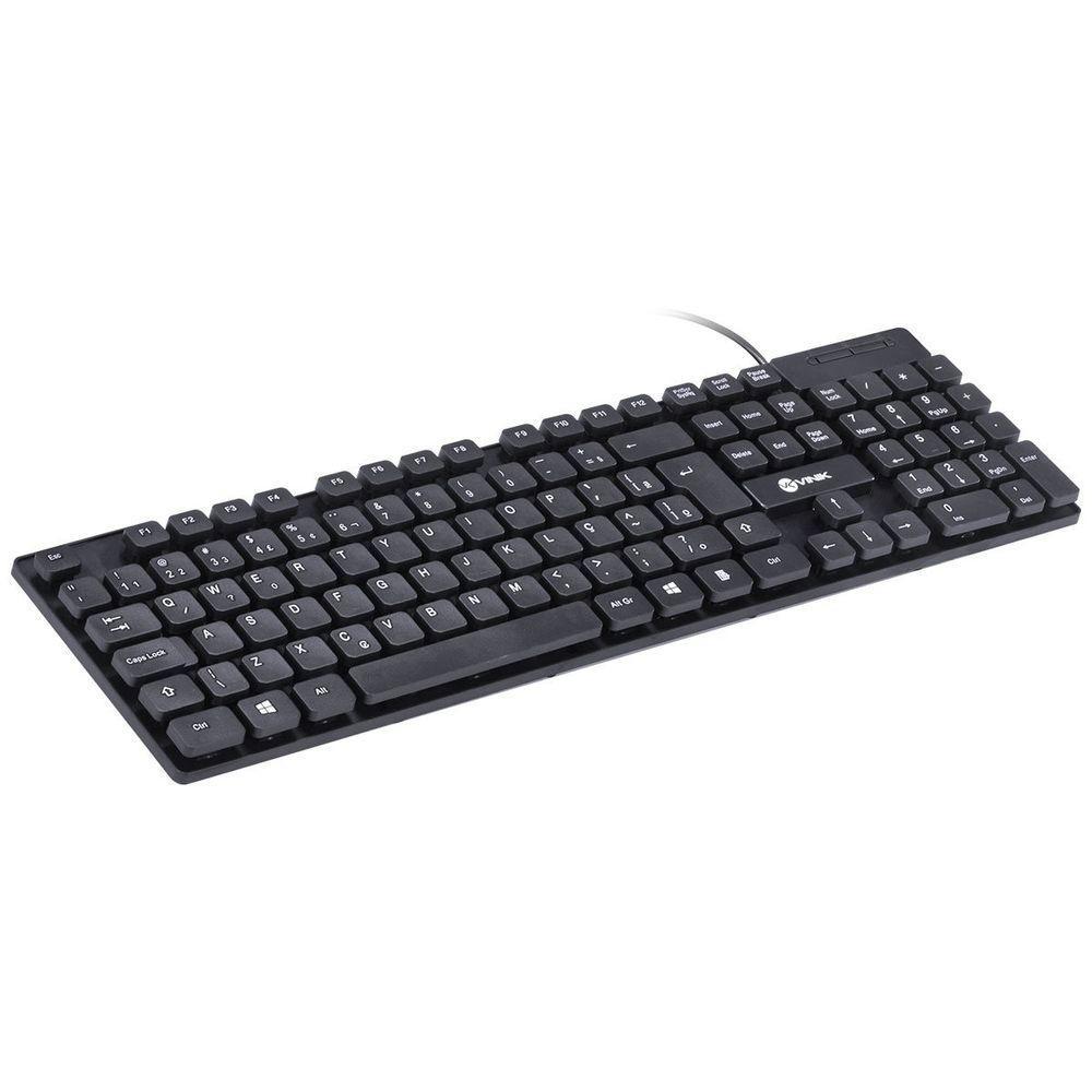 Teclado Usb Dynamic Chocolate Abnt2 Cabo 1.8m Preto - Vinik - Dt160 - 4