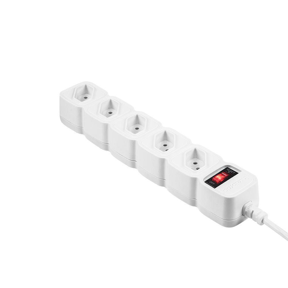 Protetor Eletronico C- 5 Tomadas Branco Epe 205 + 3 Metros 4824202 - 4