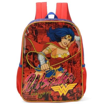 Mochila Costas Infantil Escolar Menina Wonder Woman Mulher Maravilha Luxcel