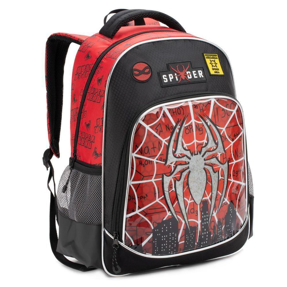 Mochila Costas Infantil Escolar Menino Aranhaverso Miles Morales Spider Man Grande - 1