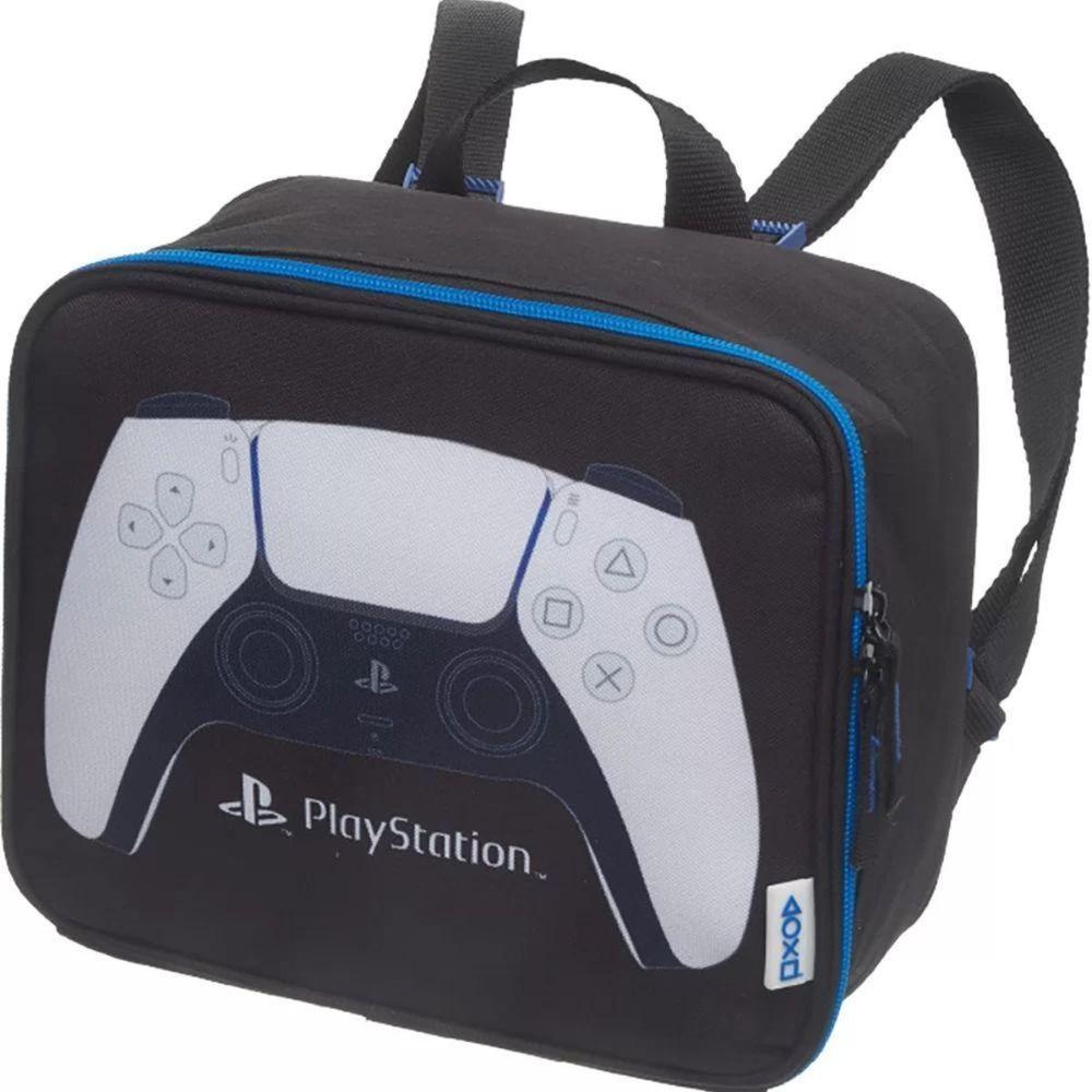 Kit Mochila Costas Lancheira Térmica Infantil Escolar Menino Playstation Game Blue Pacific - 4