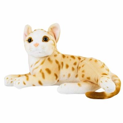 Gato Caramelo Deitado Realista 32cm - Pelúcia