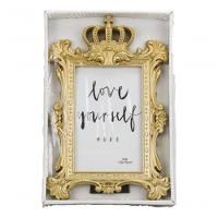 Porta Retrato Plástico Coroa Dourada 1 Foto 10x15cm - 2