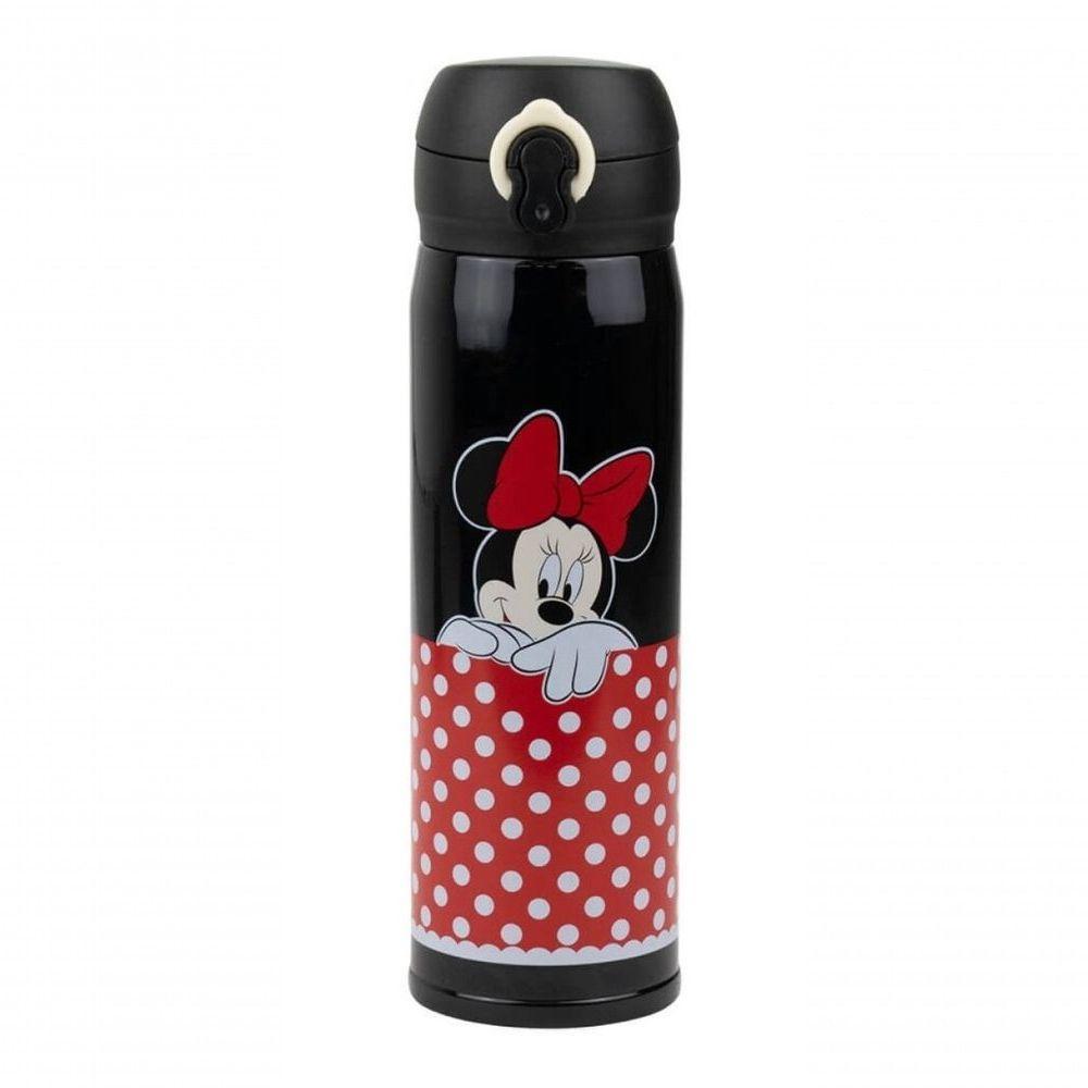 Garrafa Térmica Preta Minnie Mouse 400ml Disney - 1