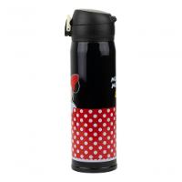 Garrafa Térmica Preta Minnie Mouse 400ml Disney