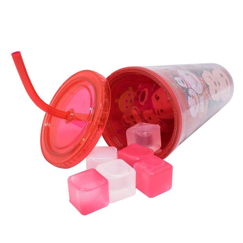 Copo Cubos De Gelo Vermelho Mickey Minnie Tsum Tsum 600 Ml - 5