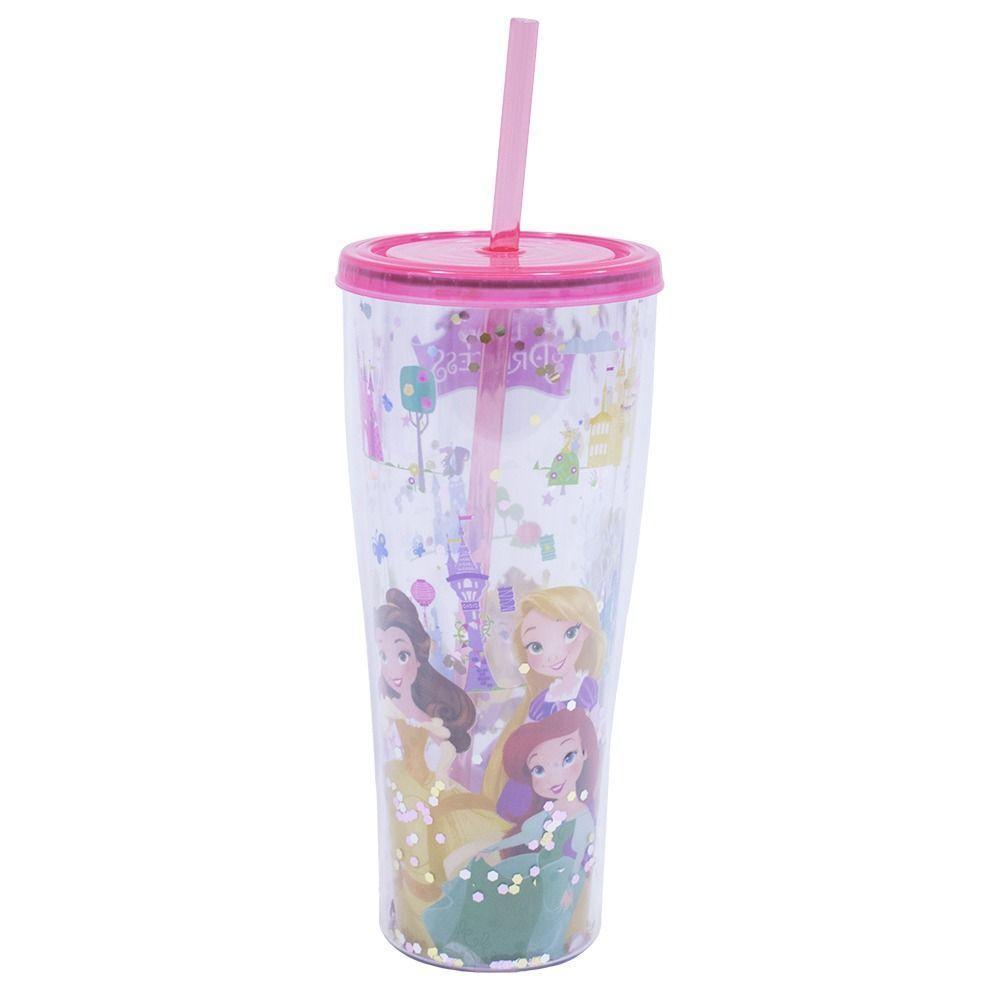 Copo Com Canudo Princesas Disney 360ml - Disney - 4